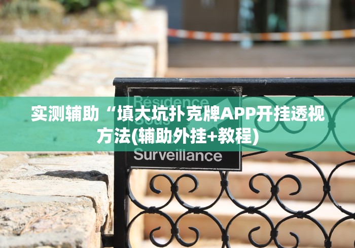 实测辅助“填大坑扑克牌APP开挂透视方法(辅助外挂+教程)